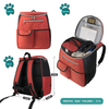 Multi-pocket Pet Dog Travel Backpack Large Capacity Dog Accessories Storage Bag With Collapsible Bowls