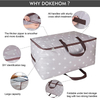 Durable Waterproof Polyester Home Quilt Bedding Clothes Toys Organizer Zipper Bag Reusable Large Storage Packing Bag