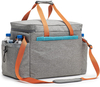 Lightweight Large Lunch Bag Insulated Lunch Box Soft Cooler Cooling Tote for Adult Men Women, Grey