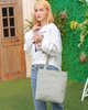 Fashionable Large Lightweight Women Corduroy Hand Bag Sling Girls Travel Work Casual Tote Bag with Handles