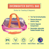 Fancy Girls Custom Leather Sport Gym Shoulder Bag Duffel Weekender Kids Women Large Camping Carry On Duffle Travel Bag