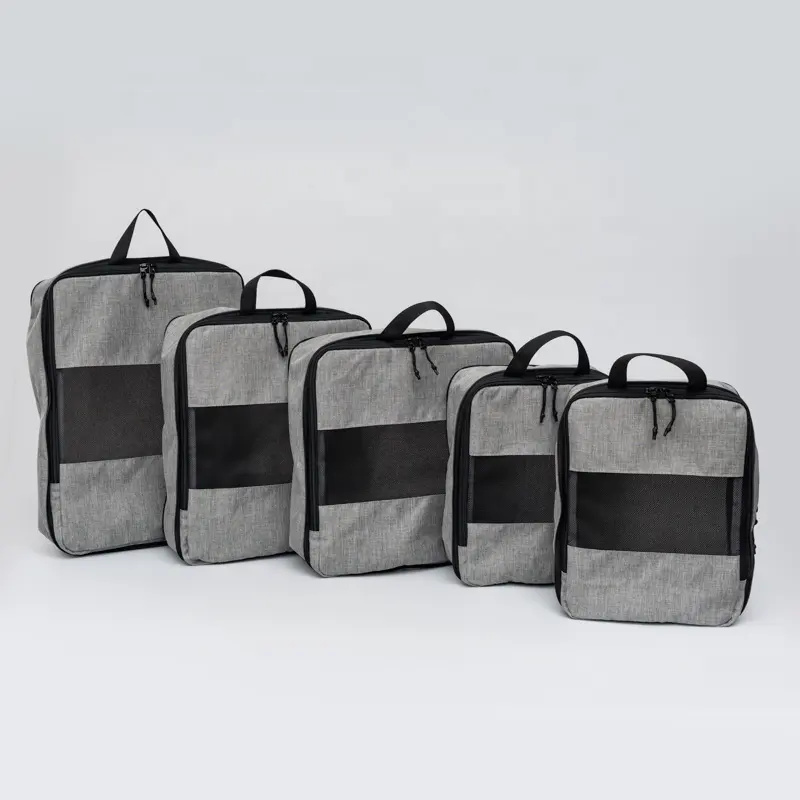 5 pieces travel organizer expandable packing cubes set 