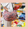 Supermarket shopping portable travel one-shoulder nylon waterproof accordion folding shopping bag for storage
