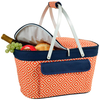 Large Capacity Waterproof Cooler Basket Collapsible Insulated Picnic Basket Cooler