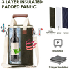 New style fashion wholesale waterproof sling bag 2 bottle insulated outdoor wine cooler 600d polyester tote bag
