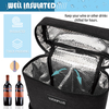 2 bottle thermal champagne wine bag tote carrier travel picnic party shoulder portable wine bag cooler insulated