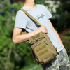 waterproof 900D camouflage fishing tackle backpack storage bag outdoor shoulder sling bag lightweight crossbody chest bag
