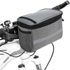 Cycling Bicycle Front Insulated Bag with Reflective Strip Handlebar Bag Basket Pannier Cooler Bag