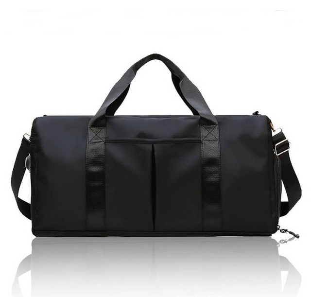 Black Men Multi Functional Cheap Gym Duffle Bags Promotional Travel Shoes Compartment Sport Duffel Bag Weekender