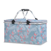 Custom Logo Foldable Picnic Cooler Basket Lunch Bag Cooler Tote Thermal Insulation Fabric for Cooler Bags