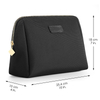 Unisex Black Nylon Cosmetic Bags Traveling Custom Make Up Bag Skincare Toiletry Organizer Makeup Zipper Storage Pouch