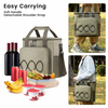 Leak-Proof Beach Spacious Collapsible Soft Cooler 22-can Insulated Grocery Bag with Adjustable Straps for Car Camping