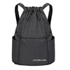 Woman girls exercise training gym bag swimming sports beach travel daypack custom black drawstring backpack bag