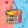 Wholesale Canvas Polyester Large Capacity Insulated Beach Picnic Bag Cold Thermal Cooler Bag