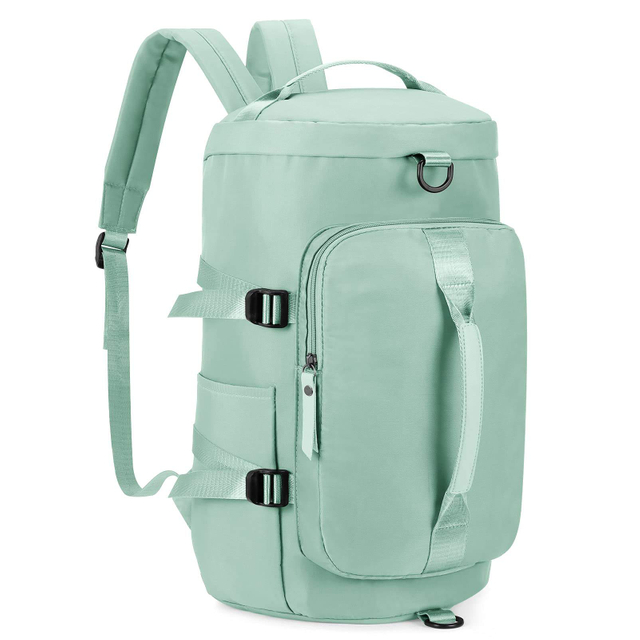 2 In 1 Sport Gym Duffel Bag Lightweight Backpack Weekend Travel Bag Waterproof Shoe Pouch Yoga Dance Bag
