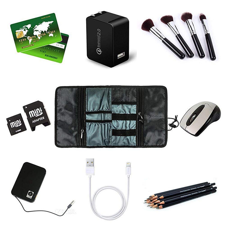 Multi-functional Travel Data Cable Organizer Pouch Electronic Accessories Storage Bag