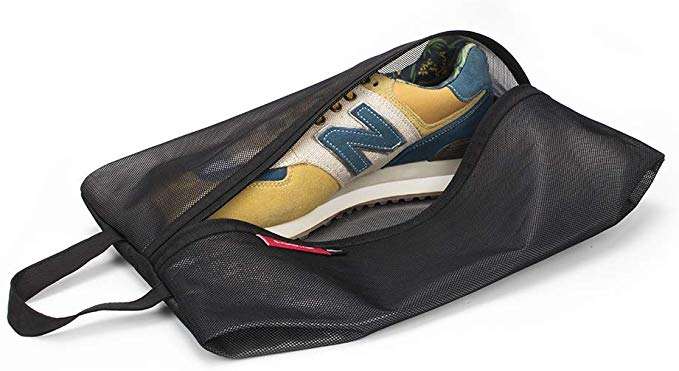 Waterproof TPU mesh travel shoe bag, storage bag with zipper