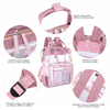 Fashion Heavy Duty Clear Transparent Backpack With Cosmetic Bag For Women And Girls