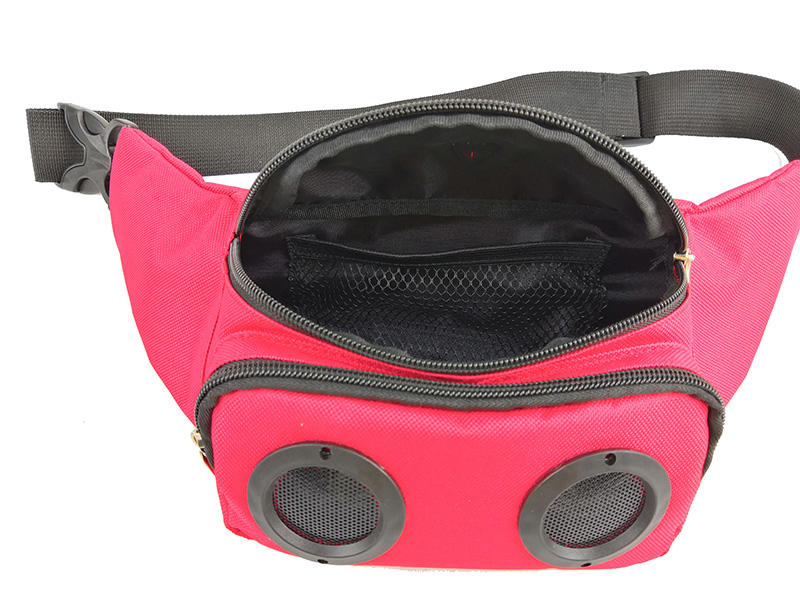 custom outdoor camping sports speaker fanny pack, custom print waist bag with speakers