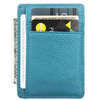 RFID Block Mini Slim Mens PU Leather Credit Card Holder Wallet With ID Card Window