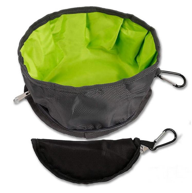 Collapsible Folding Portable Waterproof Dog Feed Bag Food Water Container Bowl Dog Bowl Travel
