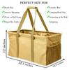 Heavy Duty Reusable Extra Large Collapsible Women Oversize Foldable Grocery Shopping Travel Beach Utility Tote Bag