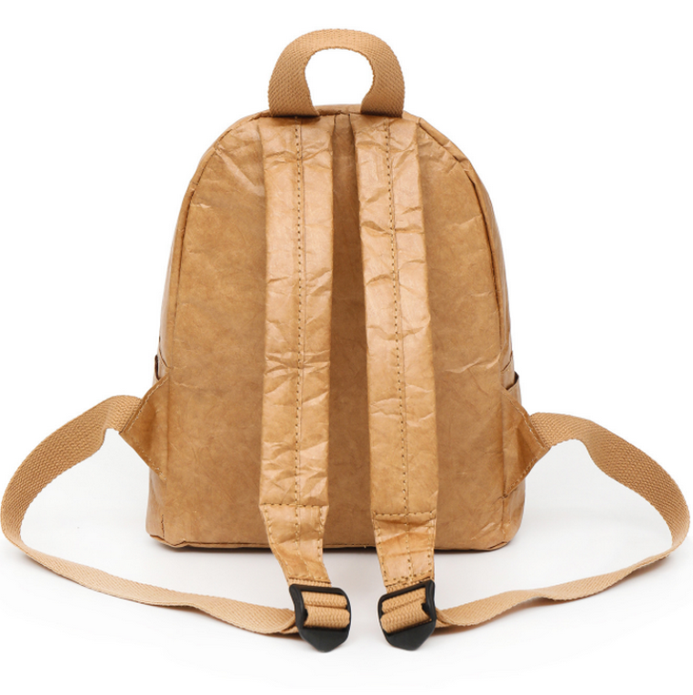China manufacturer new design washable kraft paper backpack can be wash eco friendly back pack bags