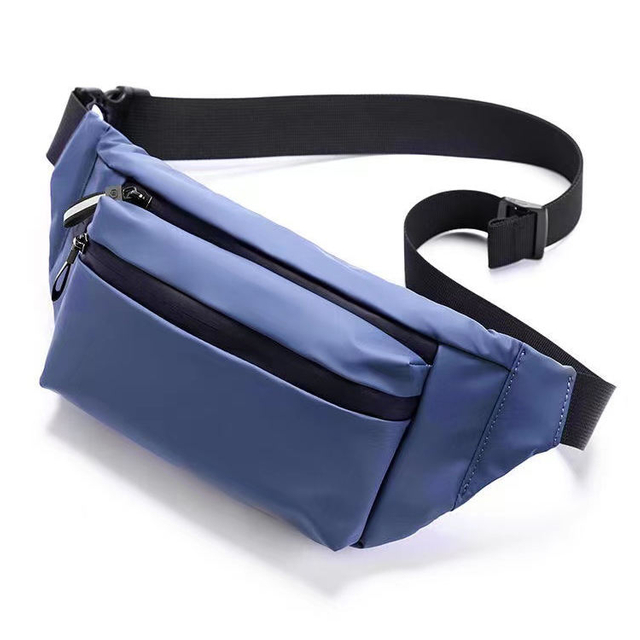 Wholesale Bulk Fanny Pack for Men Waterproof Pu Leather Waist Bag Man Small Waist Pouch Slim Belt Bag Crossbody Chest Bag