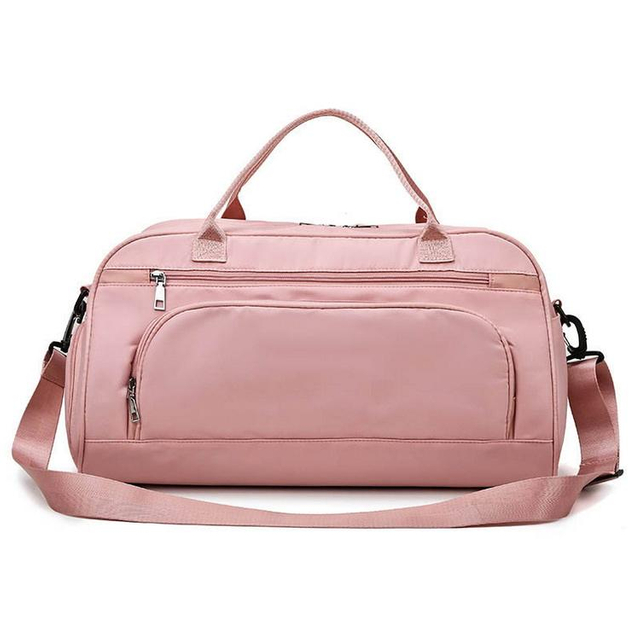 Large Capacity Pink Duffle Sport Bags Custom Travel Bags Water Resistant Mens Yoga Sports Gym Bag
