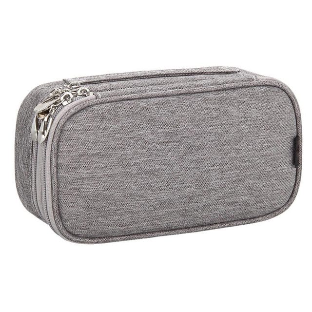 Double Layer Cosmetic Bag Makeup Zipper Pouches Cases Travel Essentials Men Makeup Organizer Bag With Carry