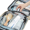Toiletry Bag Travel Bag with Hanging Hook, Velvet Cosmetic Bag, Travel Makeup Organizer for Women