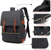 Stylish Anti Theft 16" Laptop Computer Backpack with Usb Charging Port Vintage Backpacks Daypack