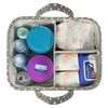 100% Cotton Canvas Portable Baby Diaper Caddy Organizer with Handle for Nursery
