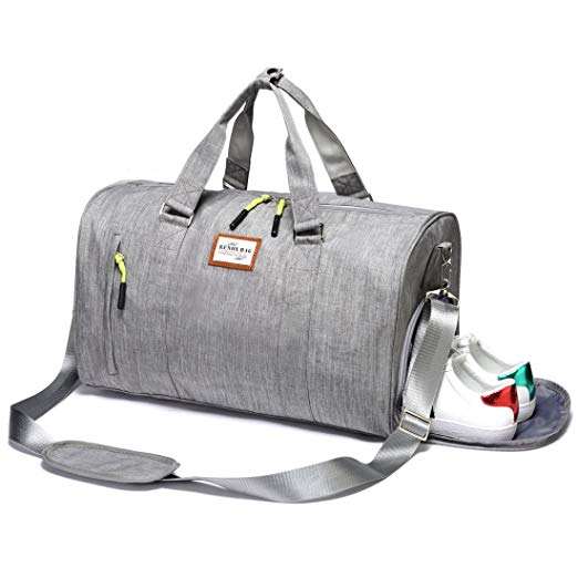 Stylish Sports Gym Travel Men Duffle Bag With Shoe Compartment