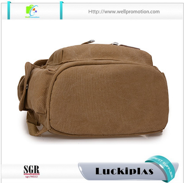 Vintage canvas drawstring backpack bag ,Hiking Rucksack backpack