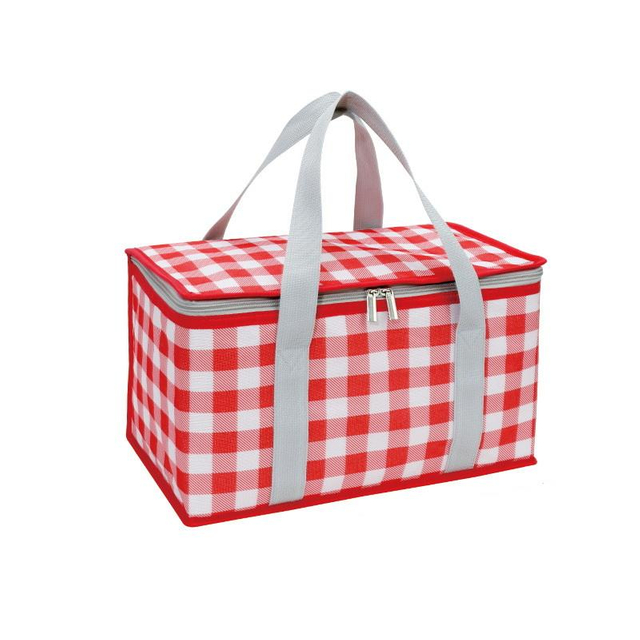 Plaid Thermal Cooler Bags Insulated Lunch Bag For Picnic With Handbag Design