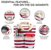 Wholesale Striped Unisex Leakproof Wine Tote Bag Thermal Insulation Bottle Wine Carrier Insulated Padded Cooler Bag
