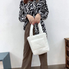 Puffy Shoulder Bag for Women Warm Casual Padded Tote 2021 Winter