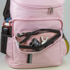 Cute Pink Color Travel Camping Picnic Cooler Backpack Large Capacity Thermal Insulation Shoulder Bag
