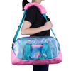 Customised Fancy Women PU Leather Travel Duffel Bag Carry On Dance Swim Yoga Sport Gym Bag with Shoulder Strap