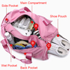 Customizable Waterproof Duffel Gym Bag with Wet Pocket And Shoe Pouch Lightweight Nylon Weekender Overnight Bag