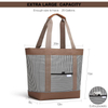 Heavy Duty Insulated Tote Beach Beer Cooler Bag Insulated Reusable Grocery Bag with Zipper Large Shopping Bags