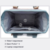 Custom Recycled RPET 15.6 Inch Laptop Backpack Wide Open Women Computer Backpack Bag Waterproof Travel Casual Daypack