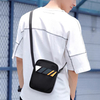 water resistant black small crossbody bag for men lightweight mini shoulder bag with adjustable shoulder strap