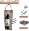 BSCI Amazon\'s new custom wine cooler bag warm cold wine bag grey business portable gift wine bag