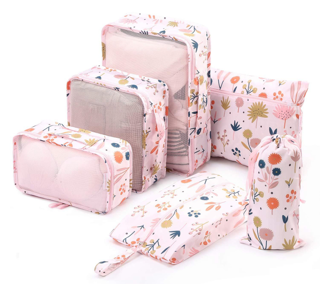 High Quality Waterproof Travel Luggage Organizer Compression Packing Cube Set with Cute Pattern