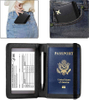 multifunctional portable pu leather passport holder custom logo document organizer travel card wallet cover case