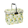 custom promotional collapsible picnic basket folding insulated cooler basket for picnic beach