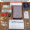Premium large family travel document organizer custom RFID protected water resistant passport holder wallet