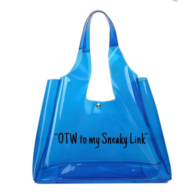 Fashion PVC shoulder handbag waterproof Beach Clear Tote Shopping Bags for Women
